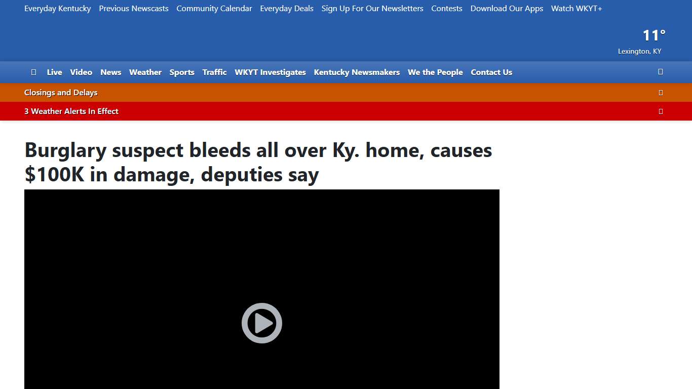 Burglary suspect bleeds all over Ky. home, causes $100K in damage, deputies say