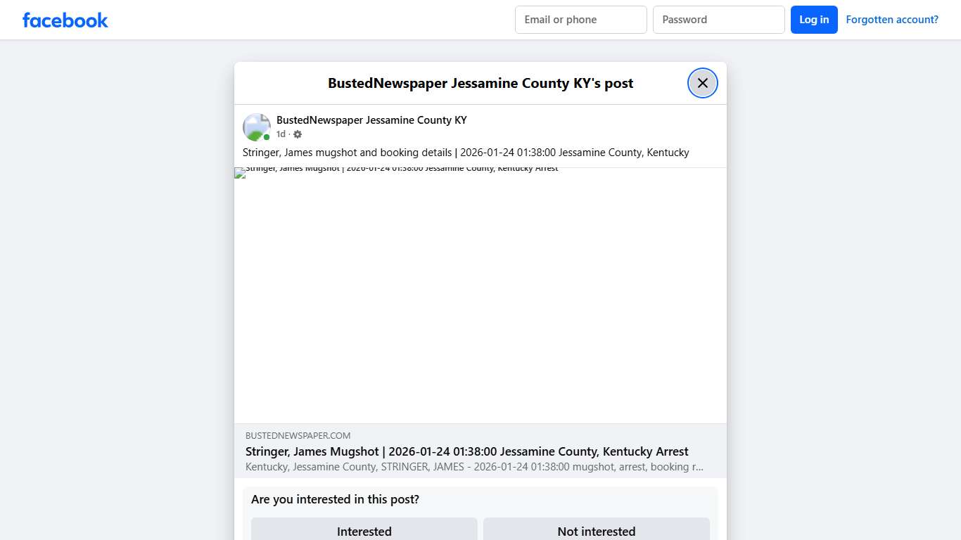 Stringer, James... - BustedNewspaper Jessamine County KY Facebook
